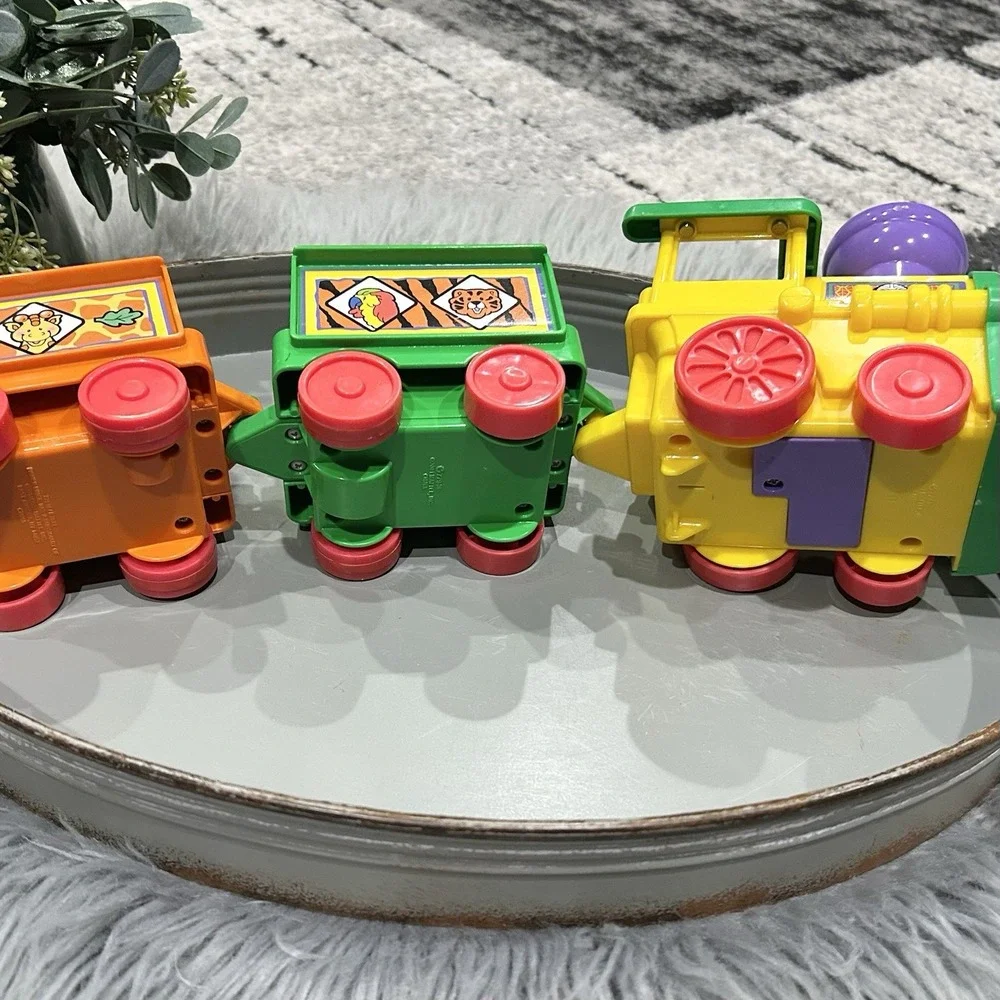 Vtg Fisher Price Little People Safari Zoo Train Play Set 2001 Tested & Working